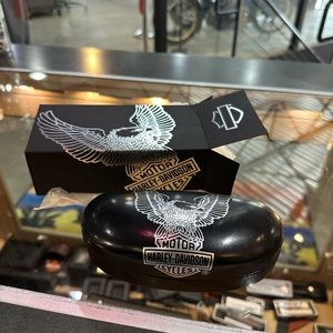 Harley-Davidson hard sunglasses case biker motorcycle eagle with cloth new box